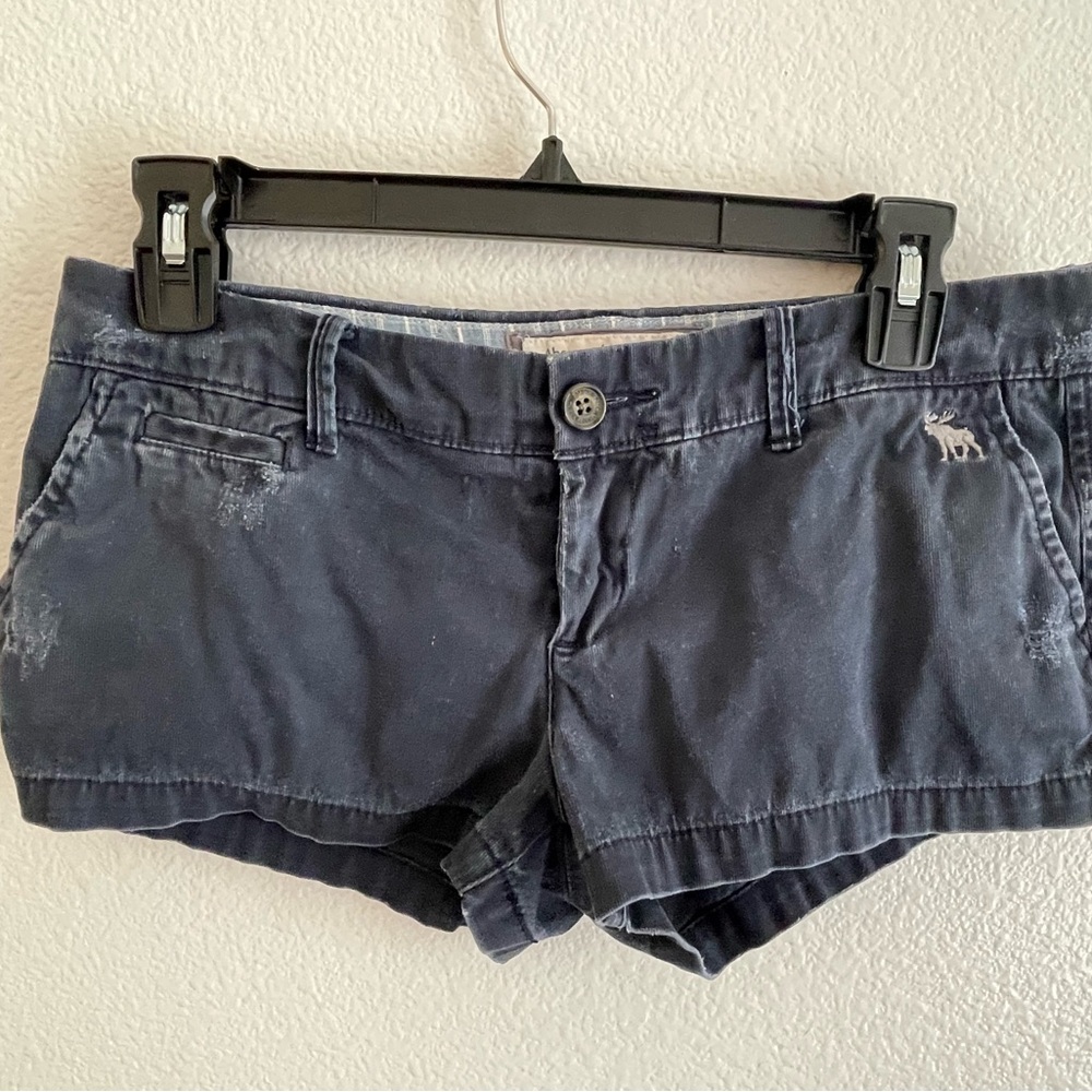 Abercrombie & Fitch Blue cotton Shorts Low-Rise Casual